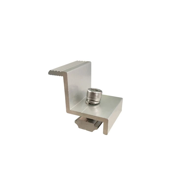 Solar panel end clamp Solar panel end clamp